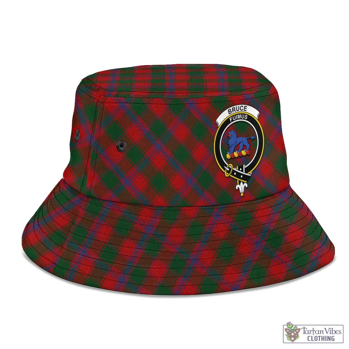 Bruce Old Tartan Bucket Hat with Family Crest