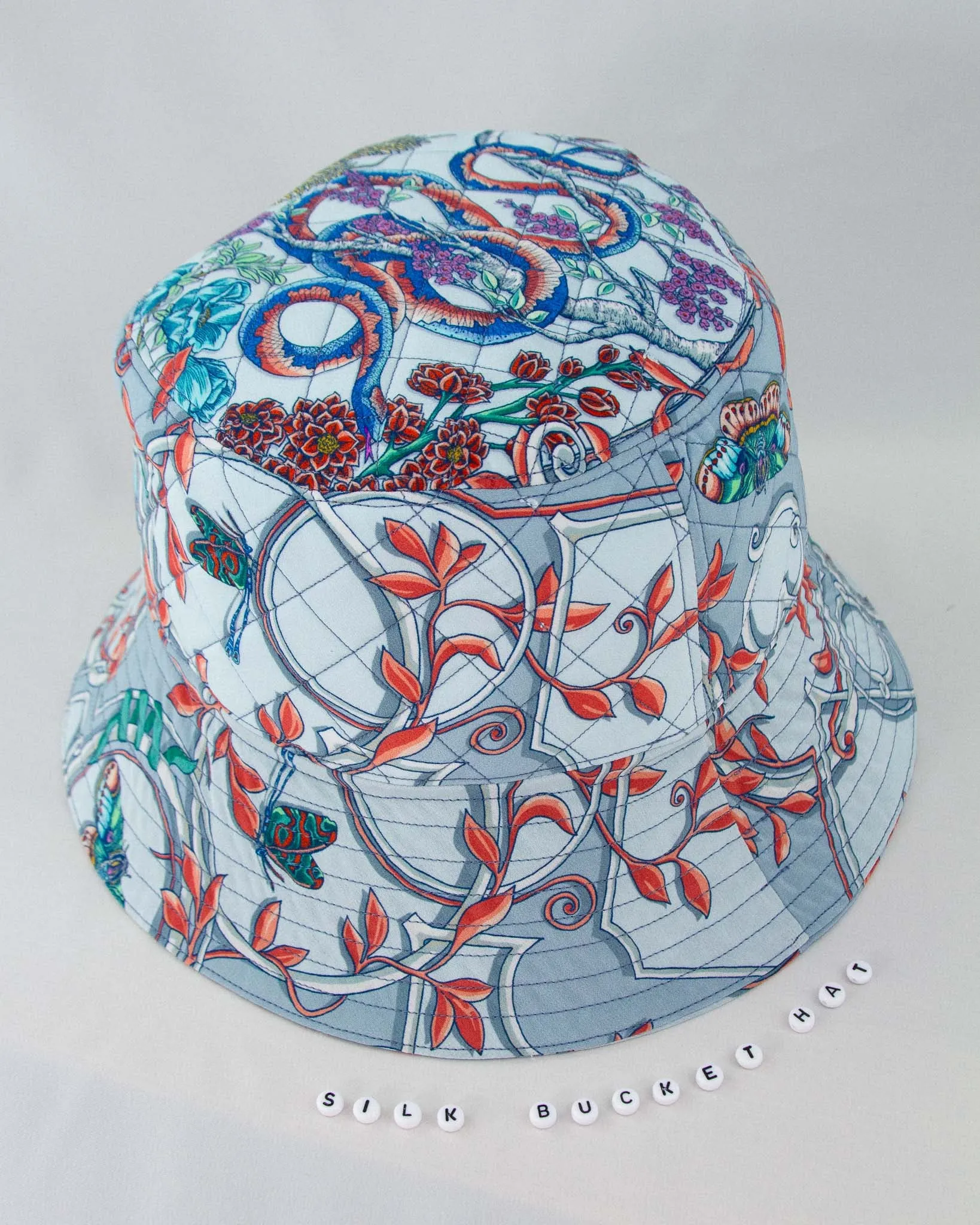 Cameo Soft Blue Silk Bucket Hat