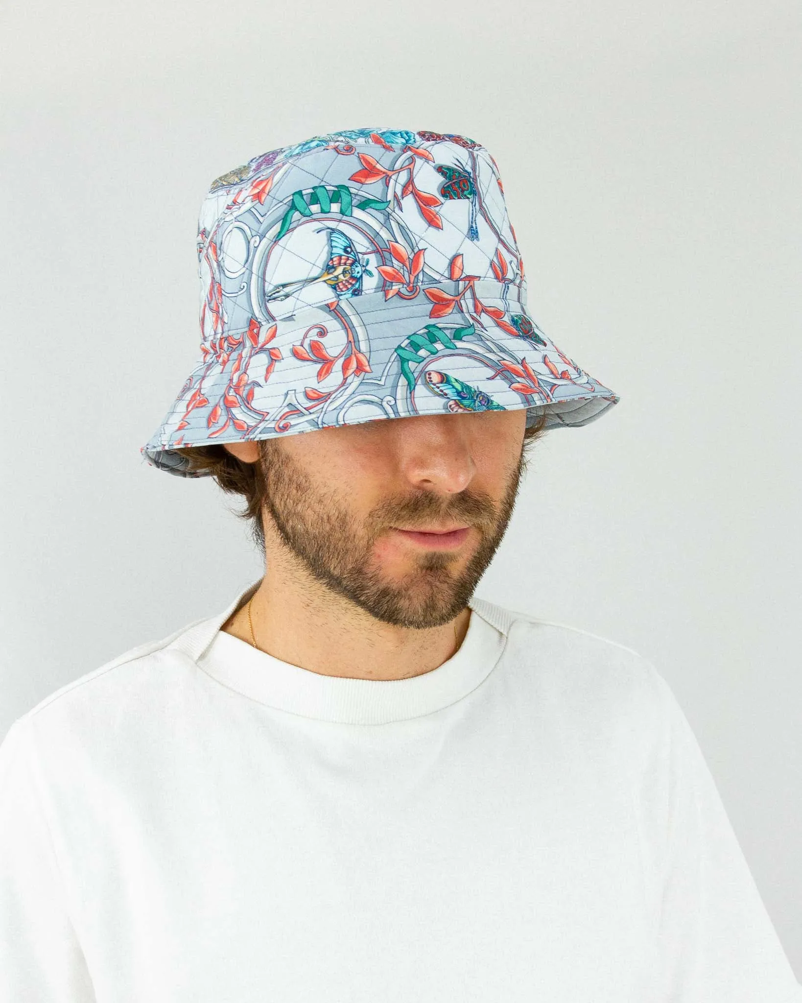 Cameo Soft Blue Silk Bucket Hat