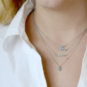 Cascade Diamond & Blue Sapphire Necklace