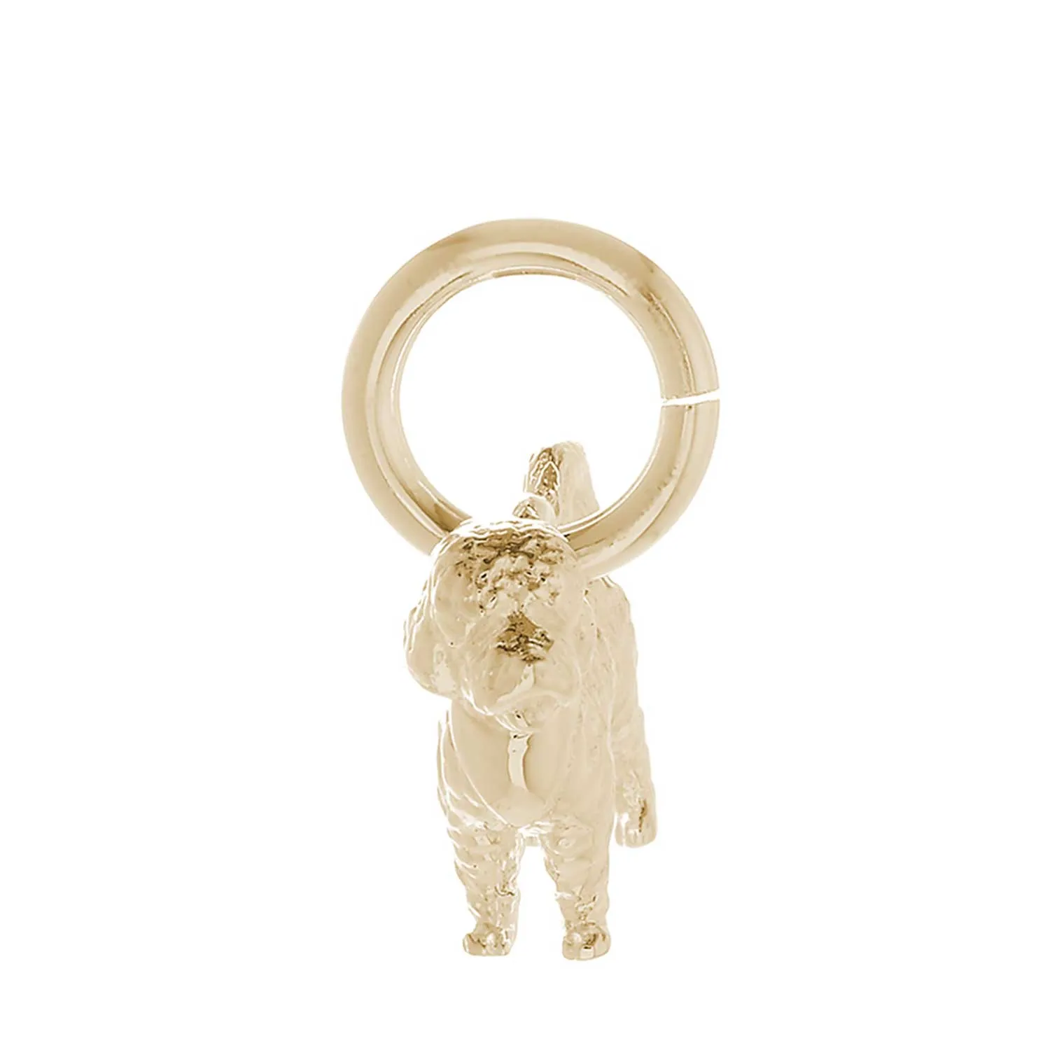 Cavapoo Solid Gold Dog Charm