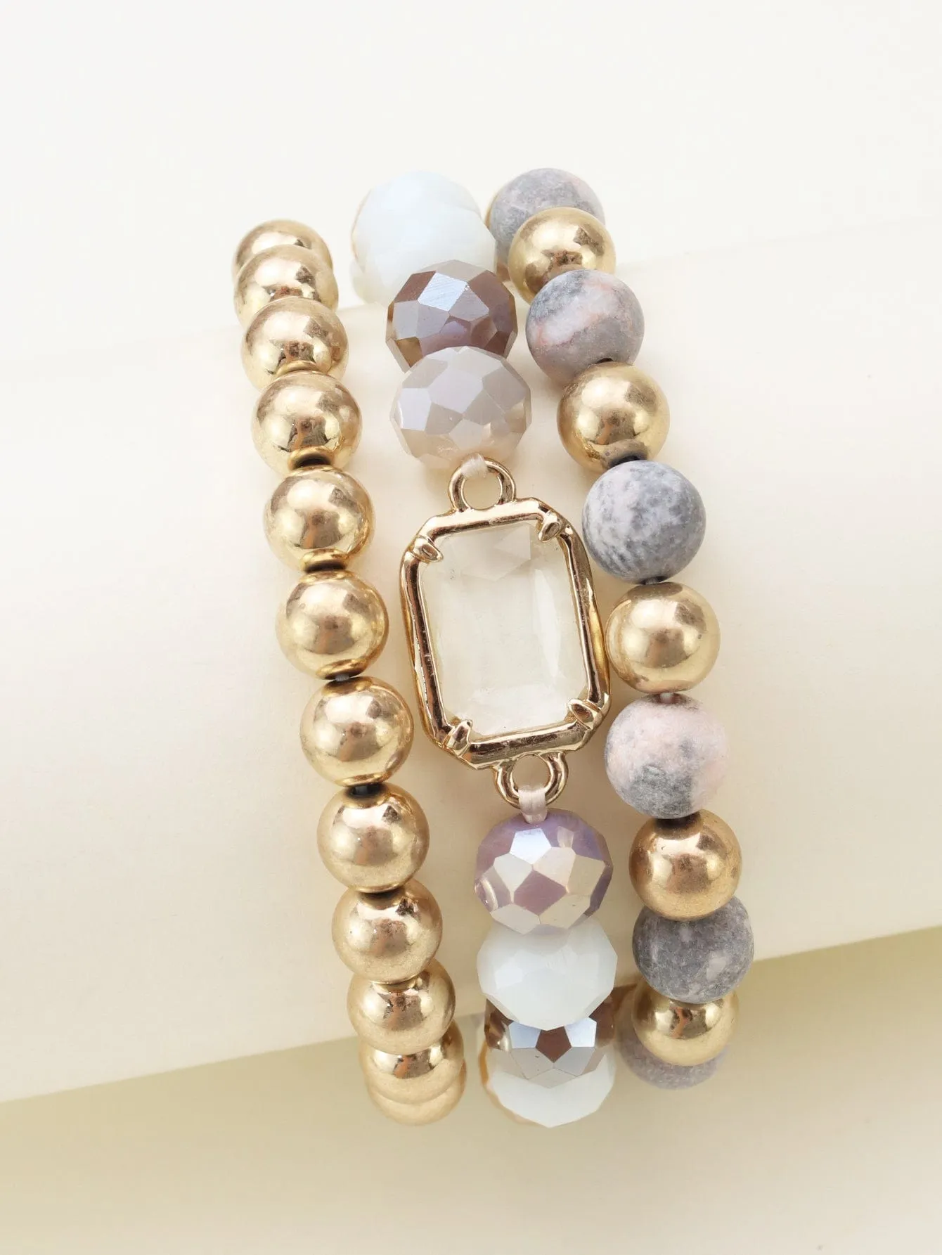 CB2174 Nora Multi Strand Beaded Bracelet