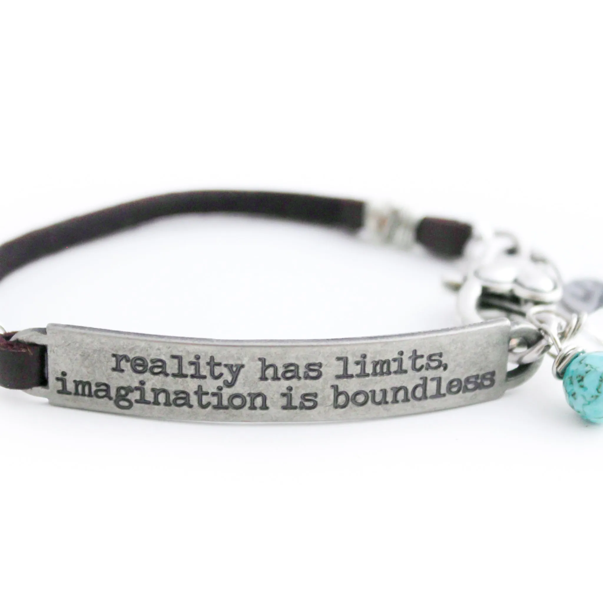 Chocolate Brown Inspirational Quote Bracelet