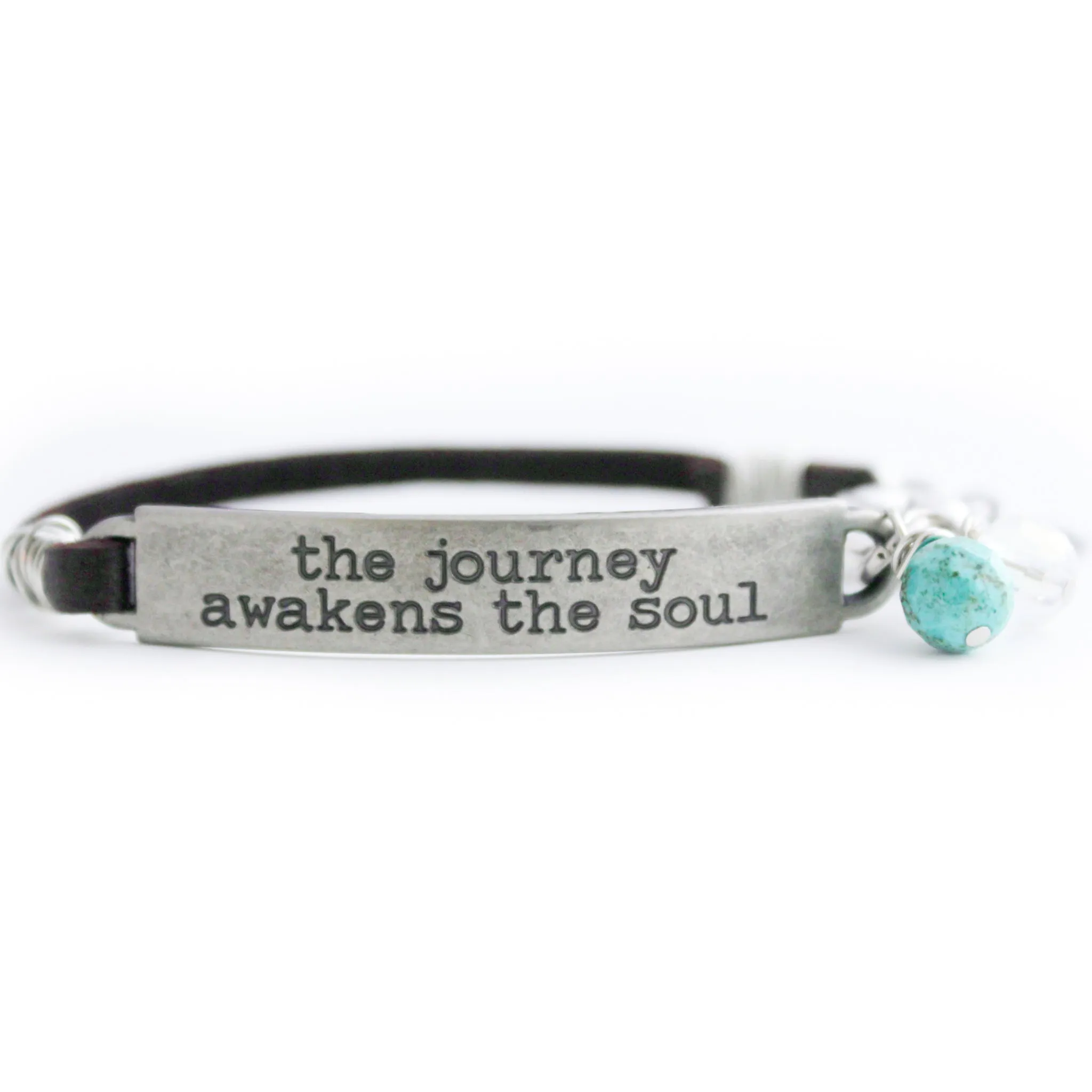 Chocolate Brown Inspirational Quote Bracelet