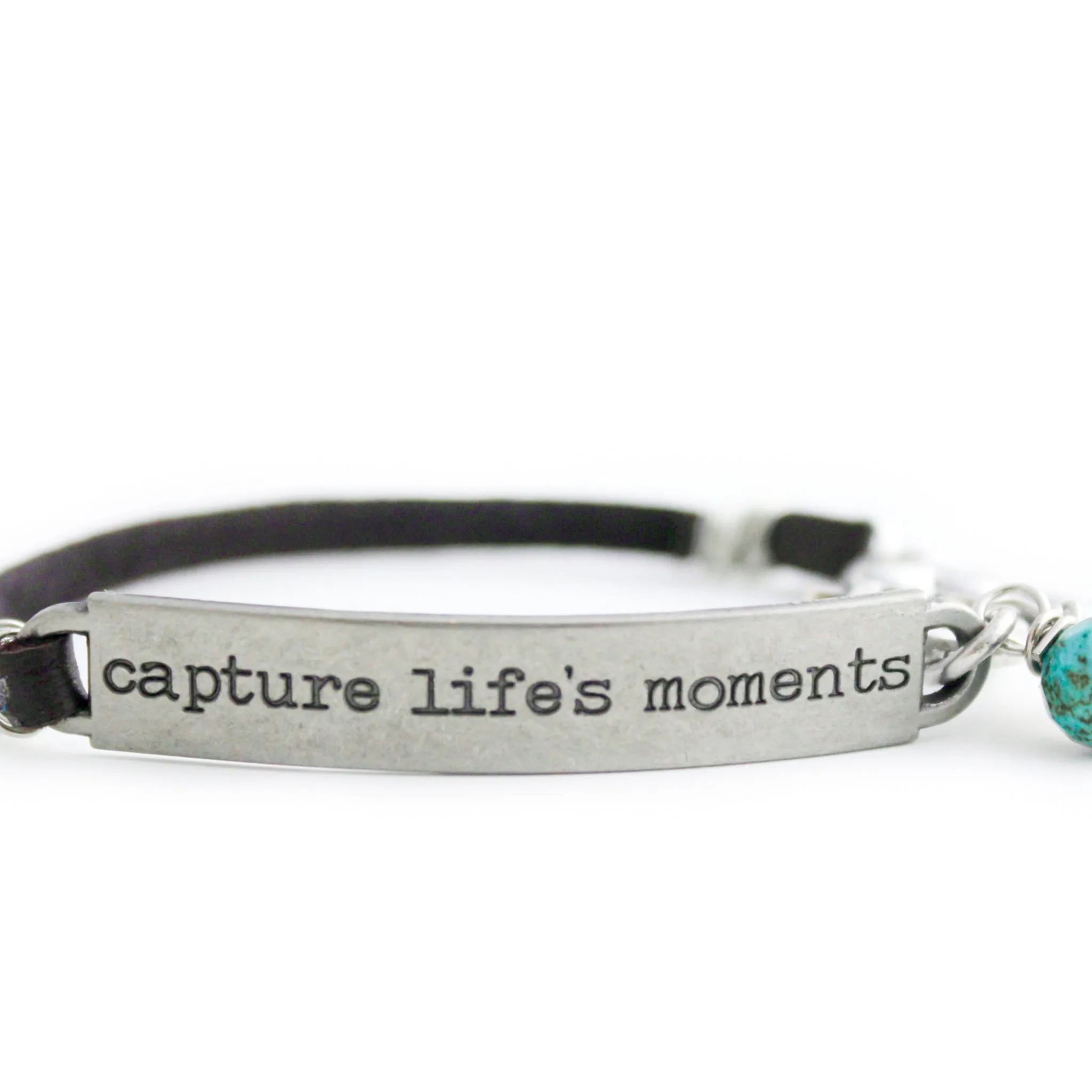 Chocolate Brown Inspirational Quote Bracelet