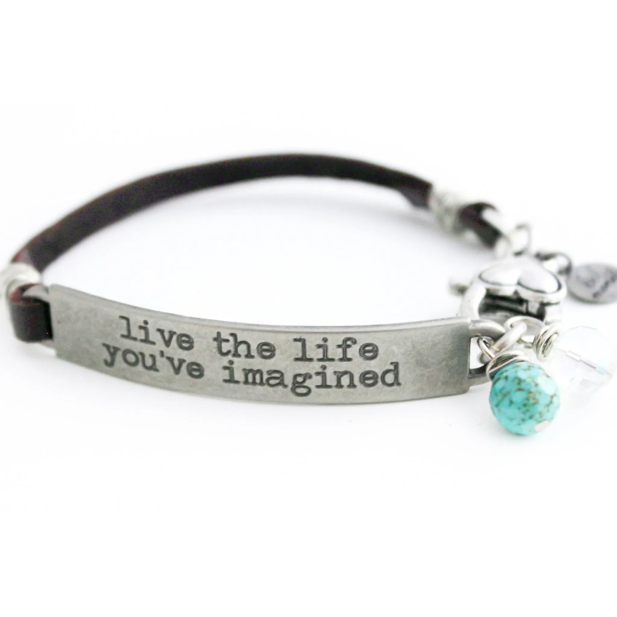 Chocolate Brown Inspirational Quote Bracelet