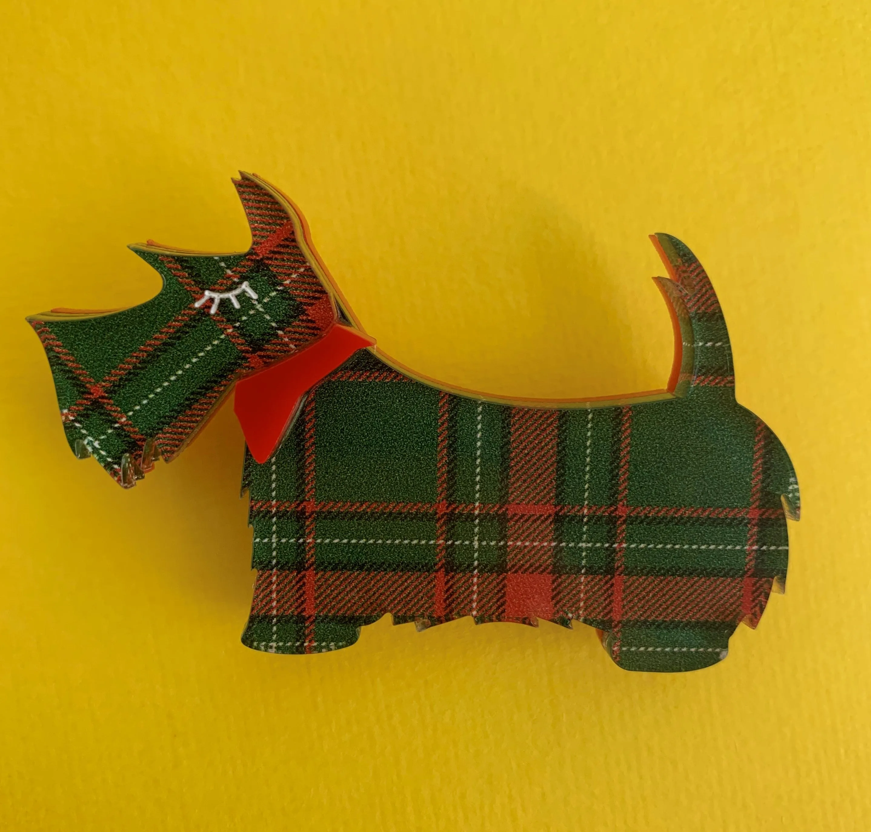 Christmas Scotty - Brooch