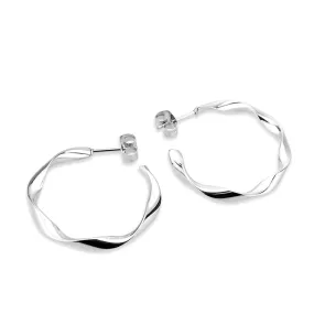 CJ3850 Wholesale Women's Minimalist Stainless Steel Swirl Earrings