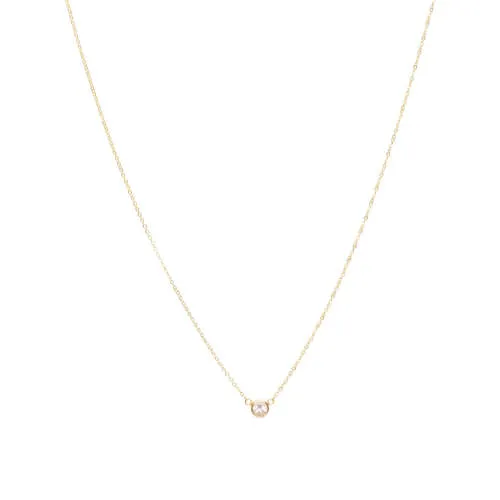 Comino Gold Rose Quartz Necklace