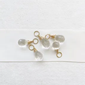 Crystal Quartz Drop Bijou Charm
