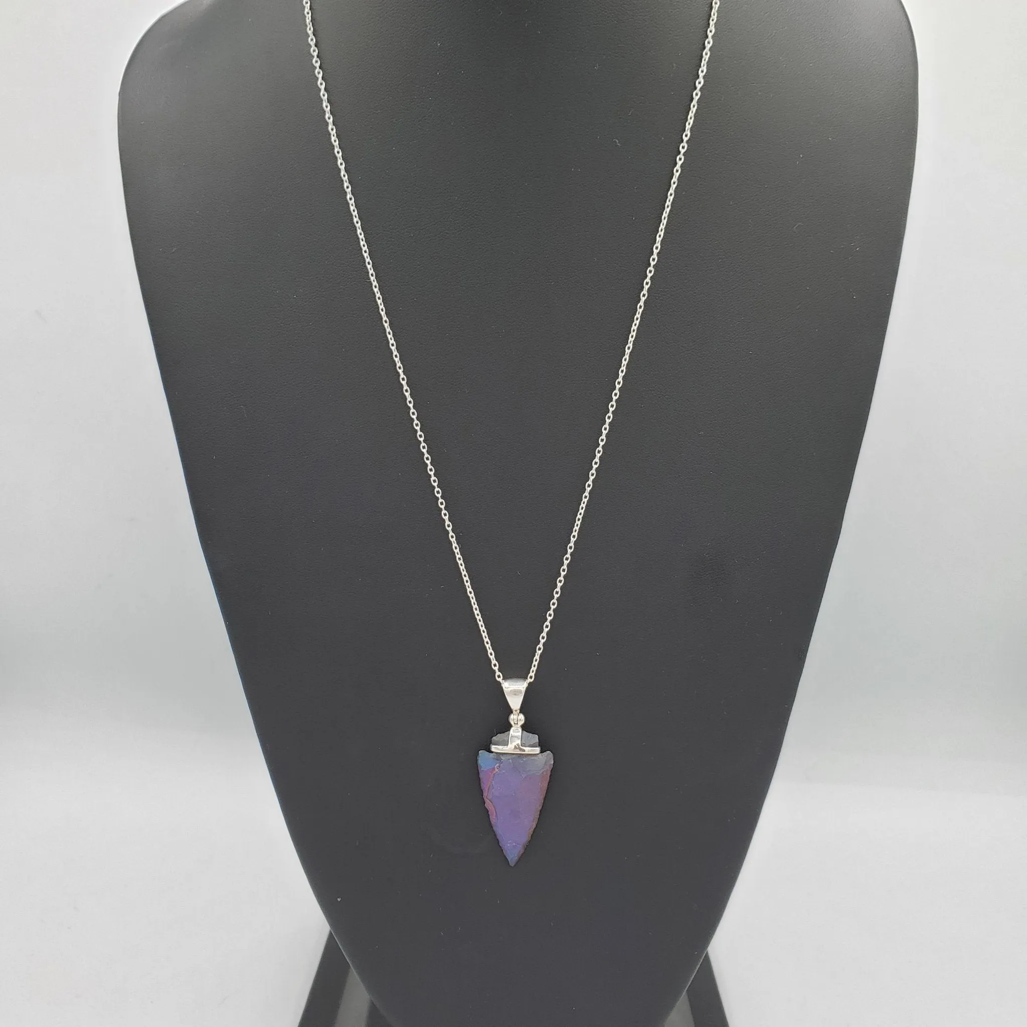 Crystal Titanium Arrowhead Necklace