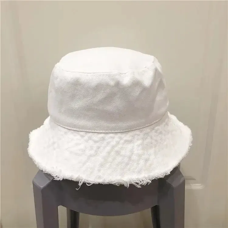 Custom Logo Washed Cotton Fisherman Beach Bucket Hat