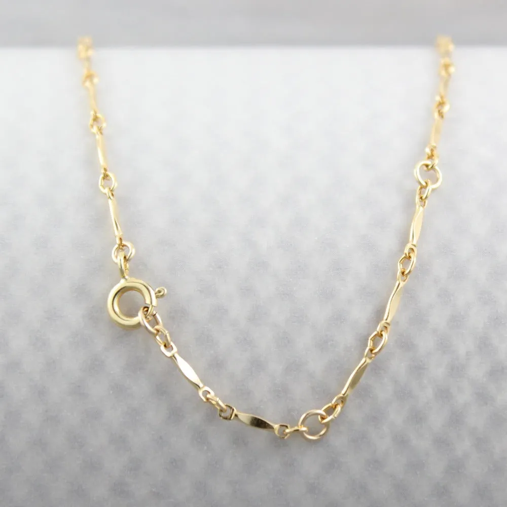 Dapped Bar with Gemstone Necklace