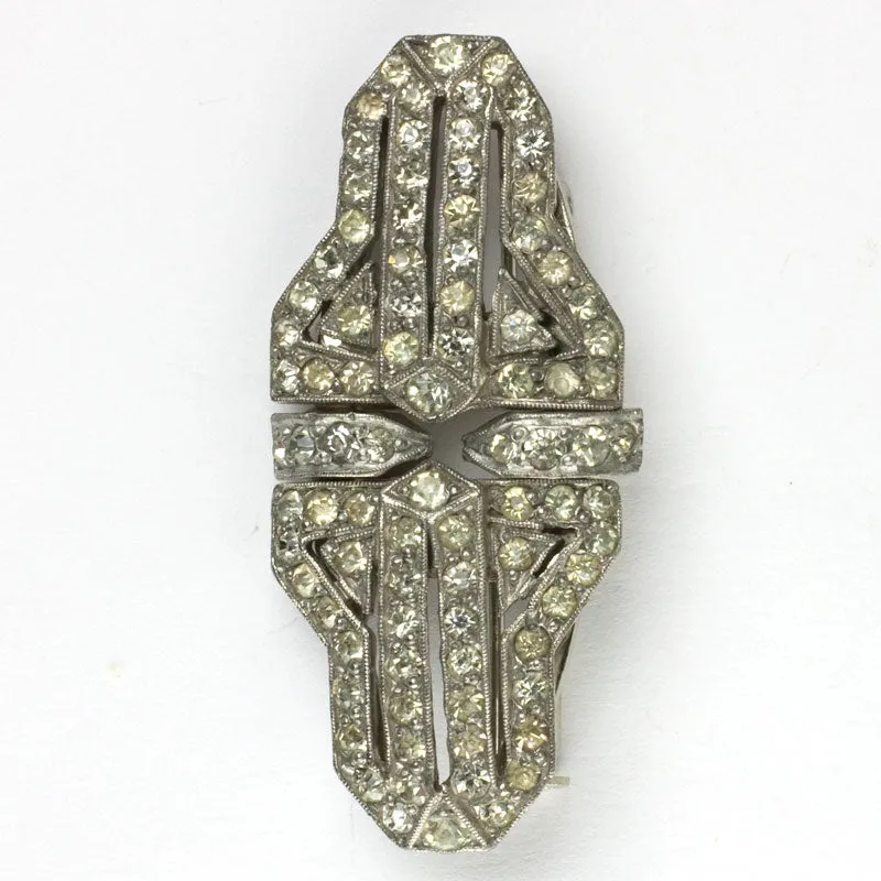 Diamanté French Brooch or Pair of Clips