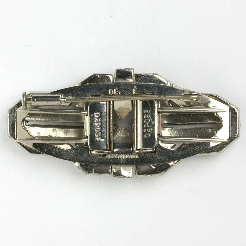 Diamanté French Brooch or Pair of Clips