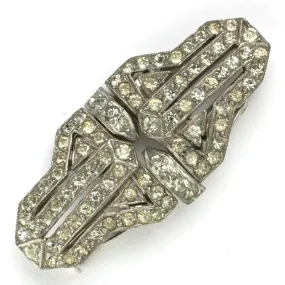 Diamanté French Brooch or Pair of Clips