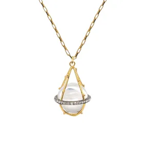 Diamond Crystal Ball Necklace