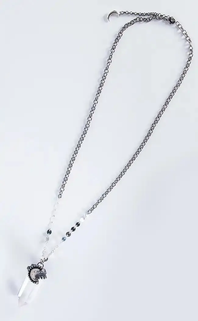 Eclipse Clear Quartz Crystal Necklace