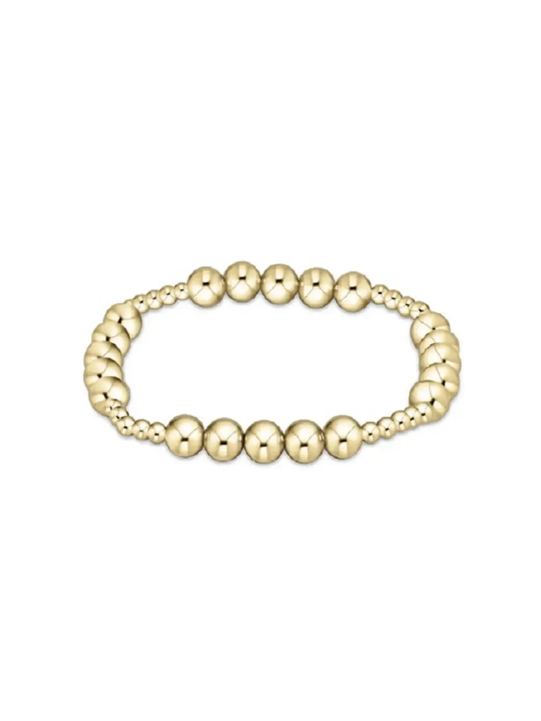 enewton Classic Blissful Pattern Gold Bead Bracelet: 3mm/6mm