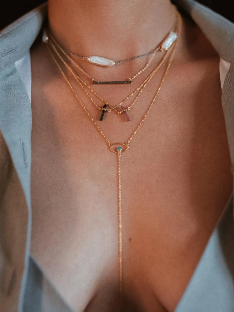 Essence Mini Pink Tourmaline Necklace
