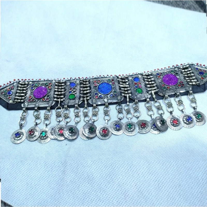 Ethnic Dangling Tassels Choker Necklace