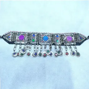 Ethnic Dangling Tassels Choker Necklace