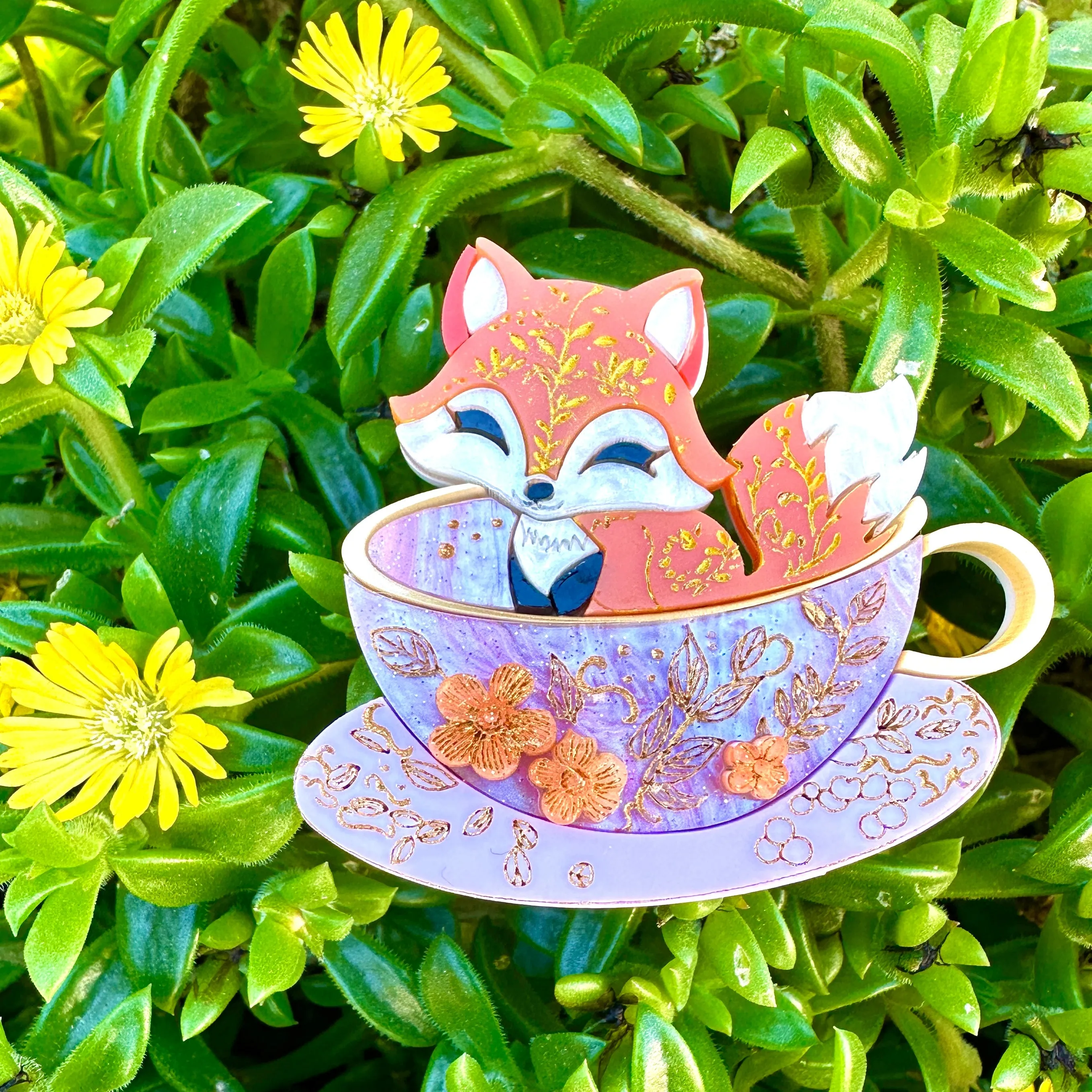Fall Whisker - brooch - Set of 4