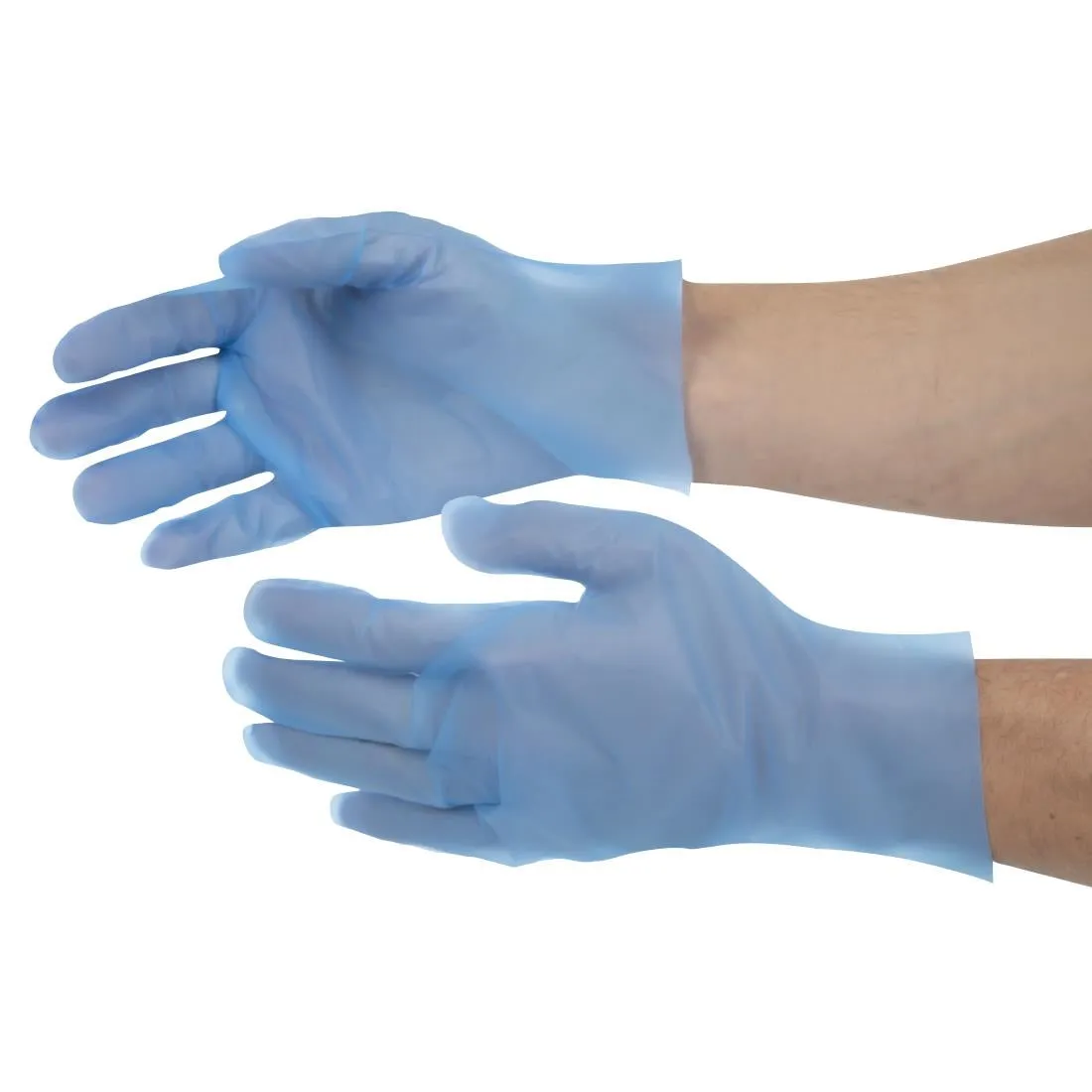 FC488-S Nisbets Essentials Powder-Free TPE Gloves Blue S (Pack of 200)