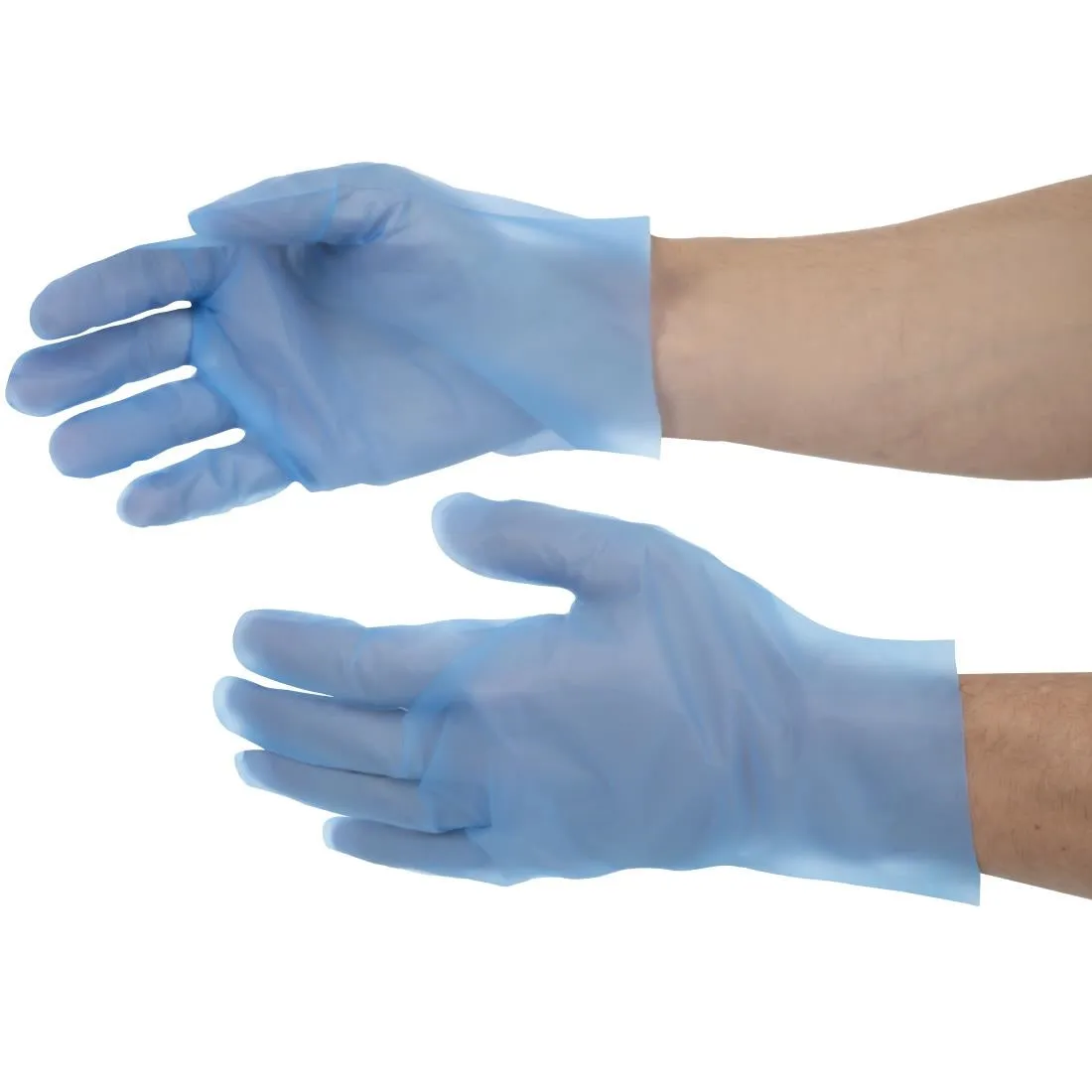 FC488-S Nisbets Essentials Powder-Free TPE Gloves Blue S (Pack of 200)