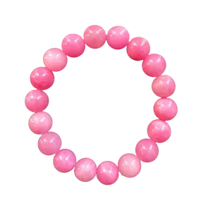 Flamingo Pink Jade 10mm Bracelet