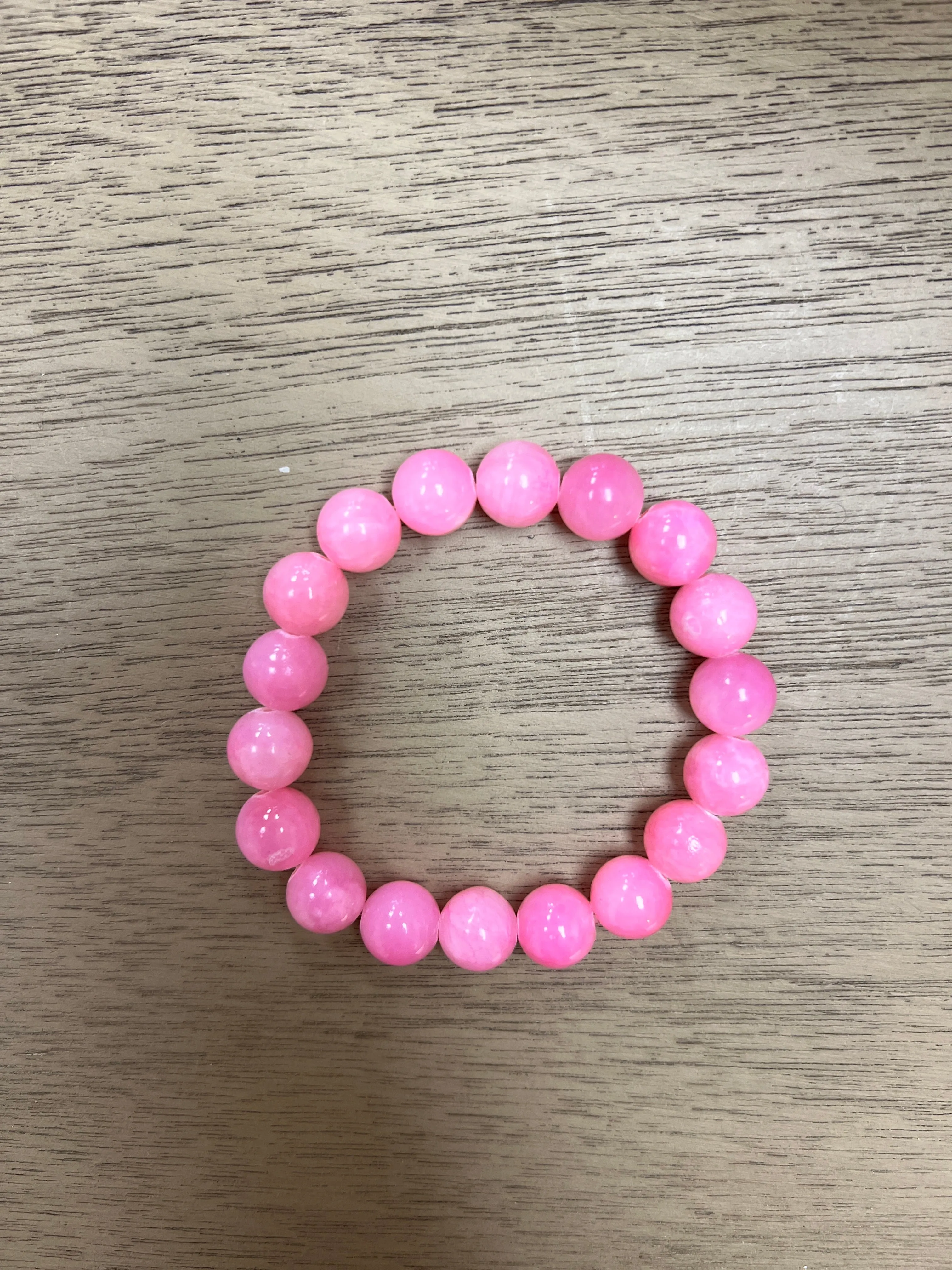 Flamingo Pink Jade 10mm Bracelet