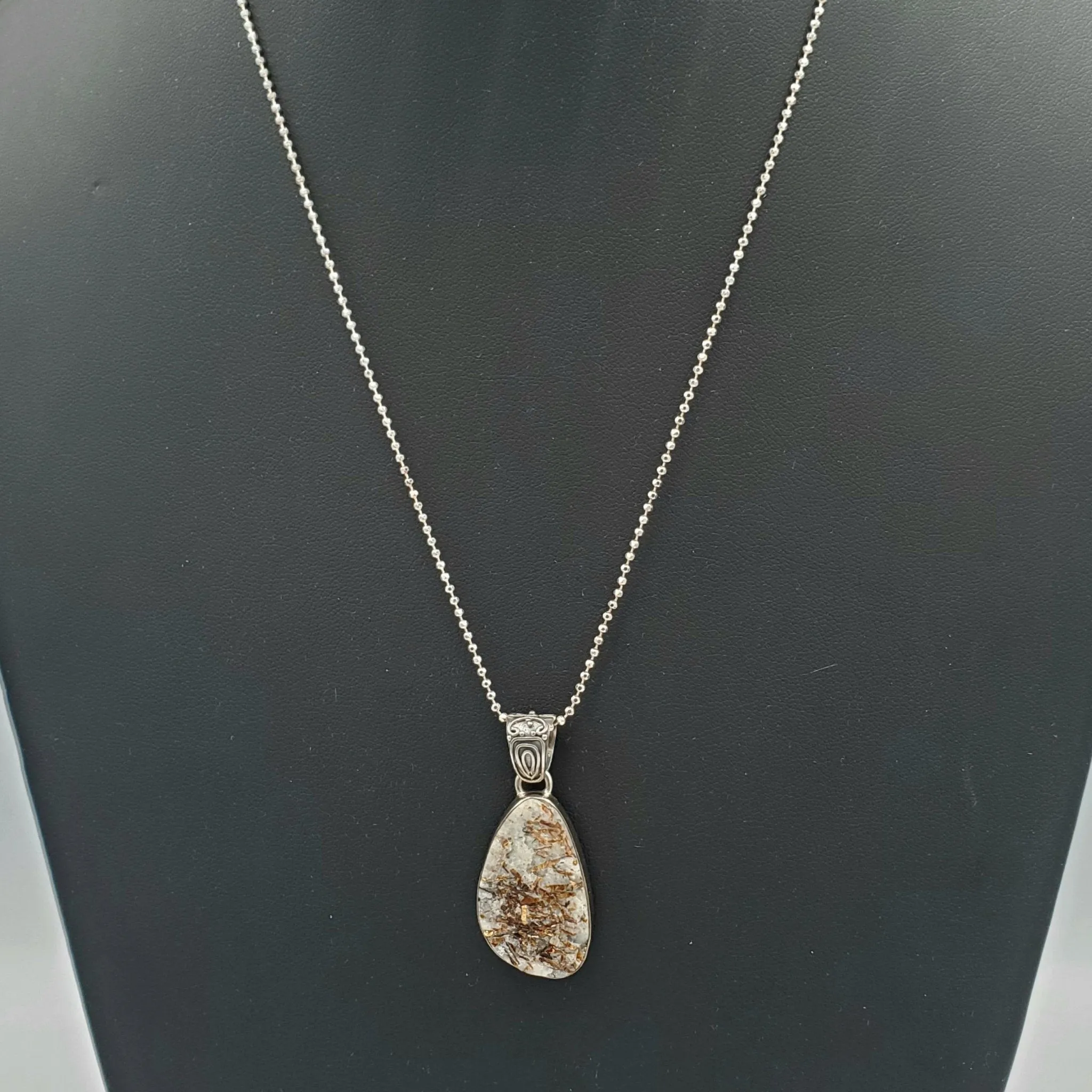 Flash Quartz Necklace Jewelry 20 Inch Sterling Ball Chain