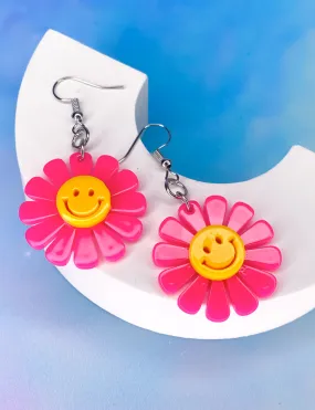 FLOWER POWER EARRINGS - PINK