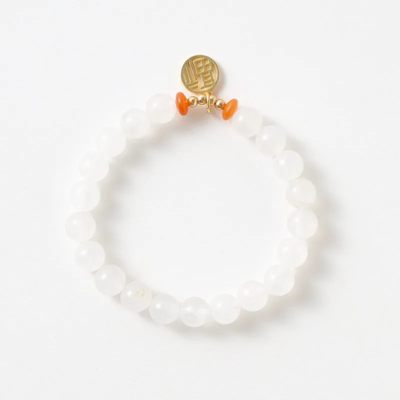 Fortune's Favor Sterling Silver Jade Beaded Bracelet