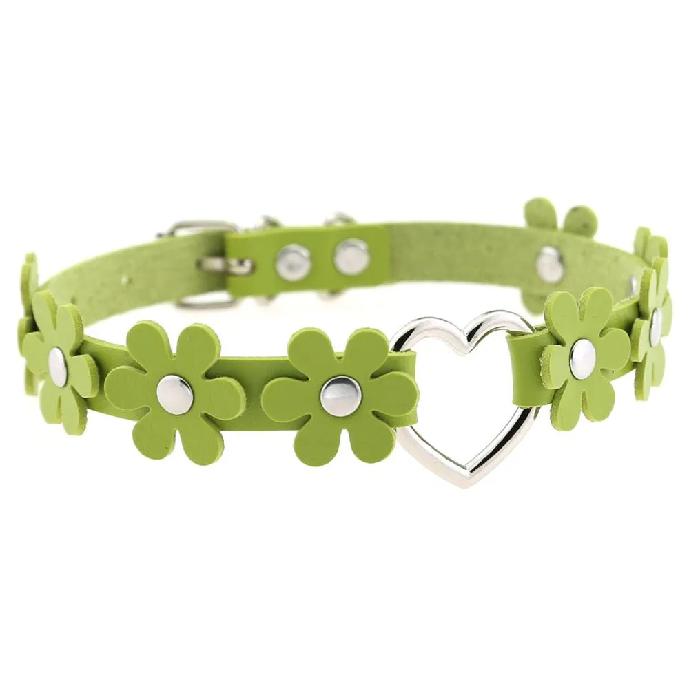 Funki Buys | Necklaces | Women's Sweet Flower Heart Choker Necklace