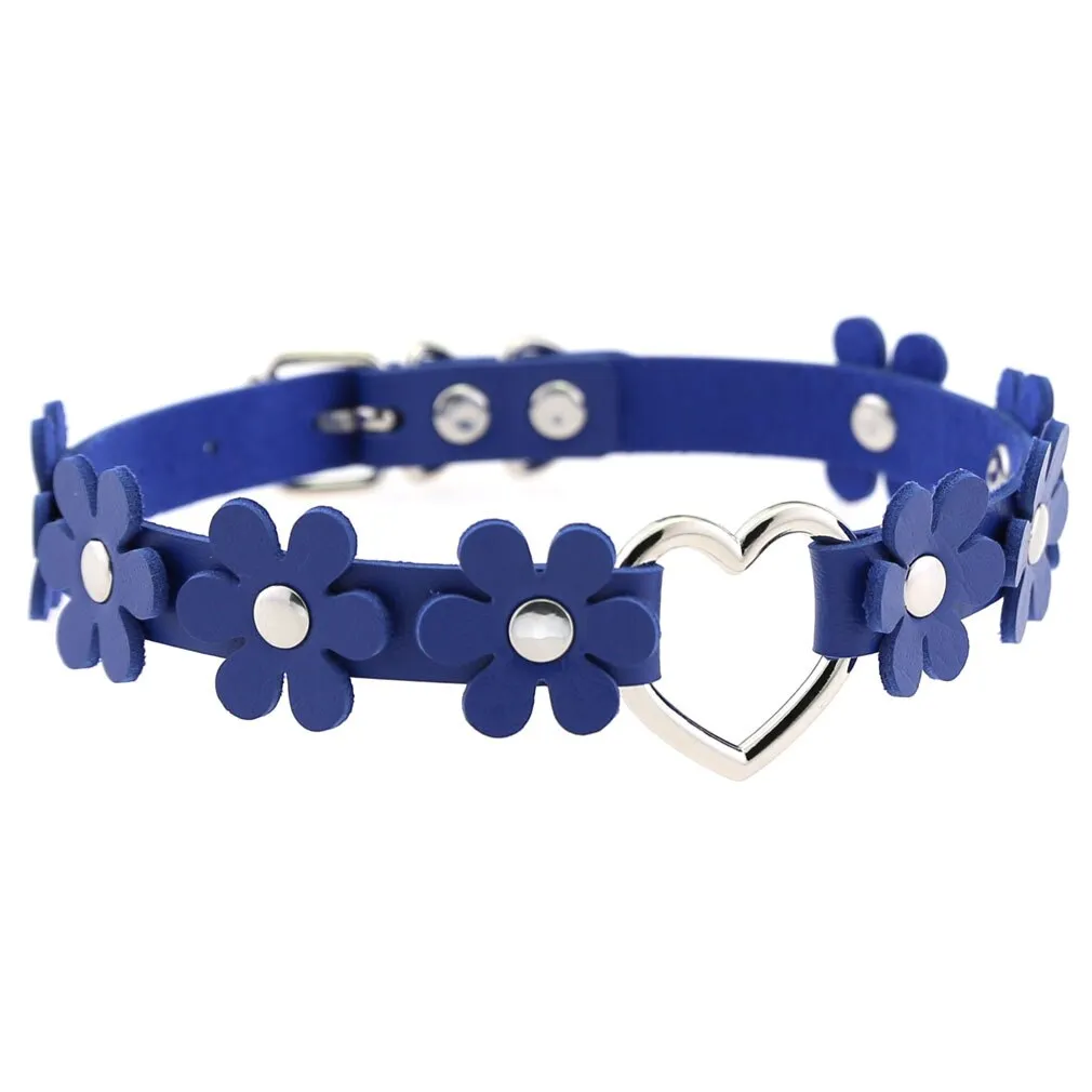 Funki Buys | Necklaces | Women's Sweet Flower Heart Choker Necklace