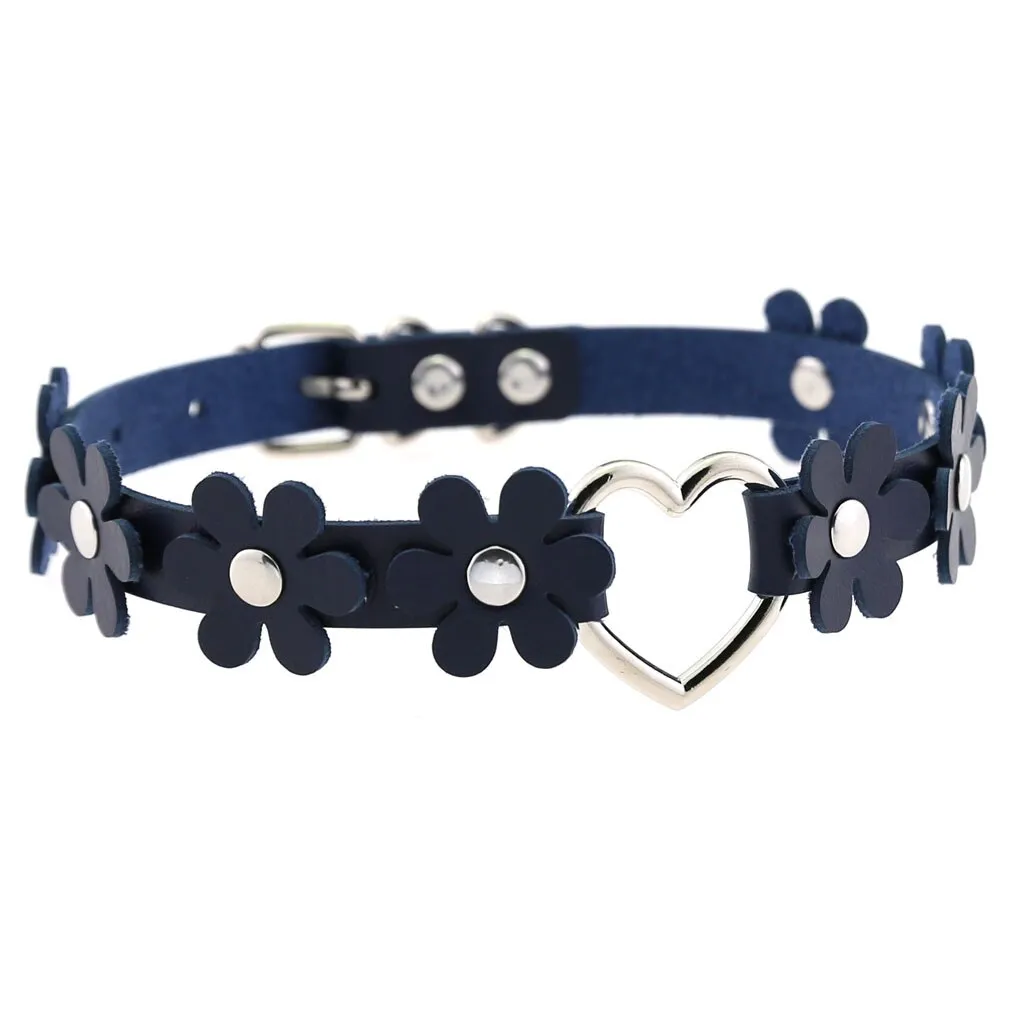 Funki Buys | Necklaces | Women's Sweet Flower Heart Choker Necklace