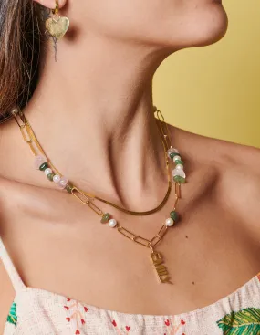 Gemstone name necklace