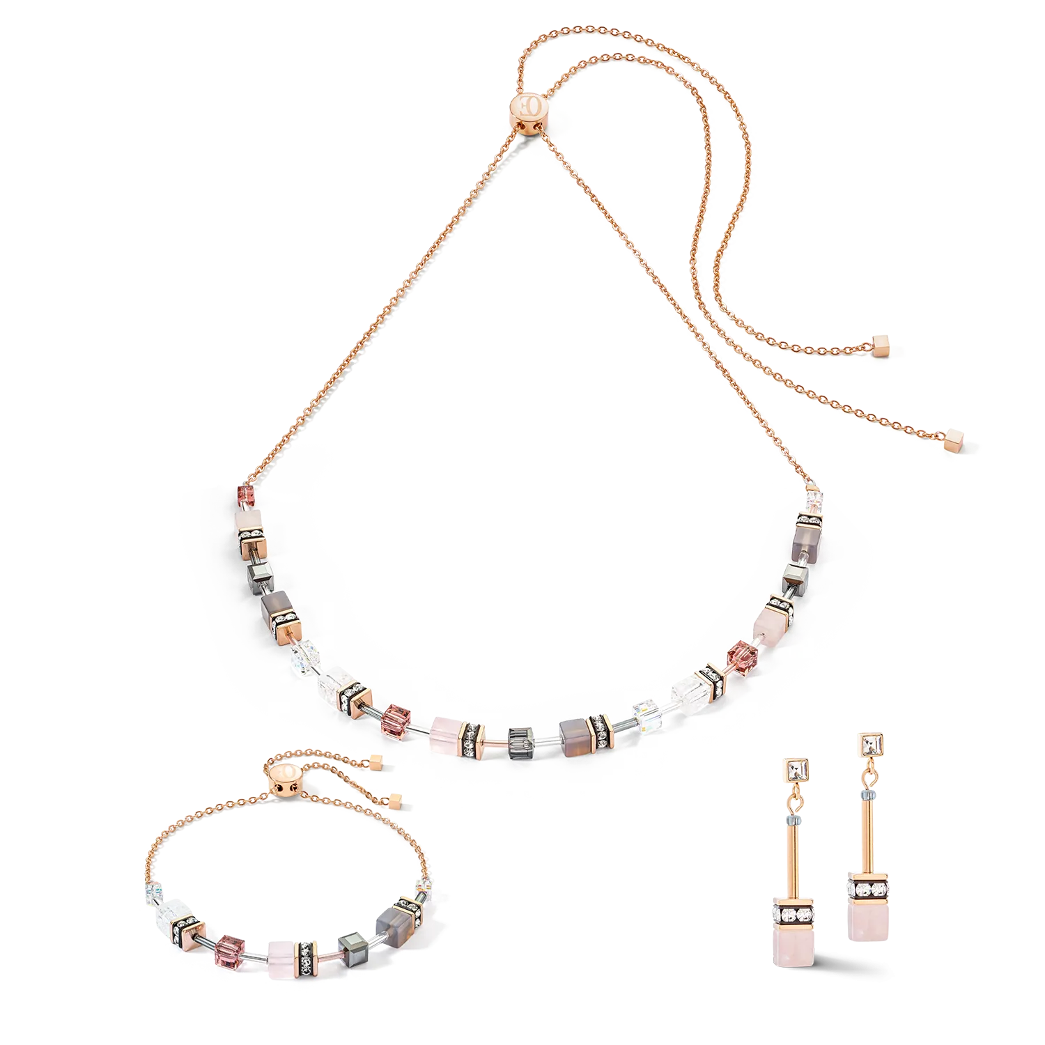 GeoCUBE® Iconic Nature Chain necklace rose