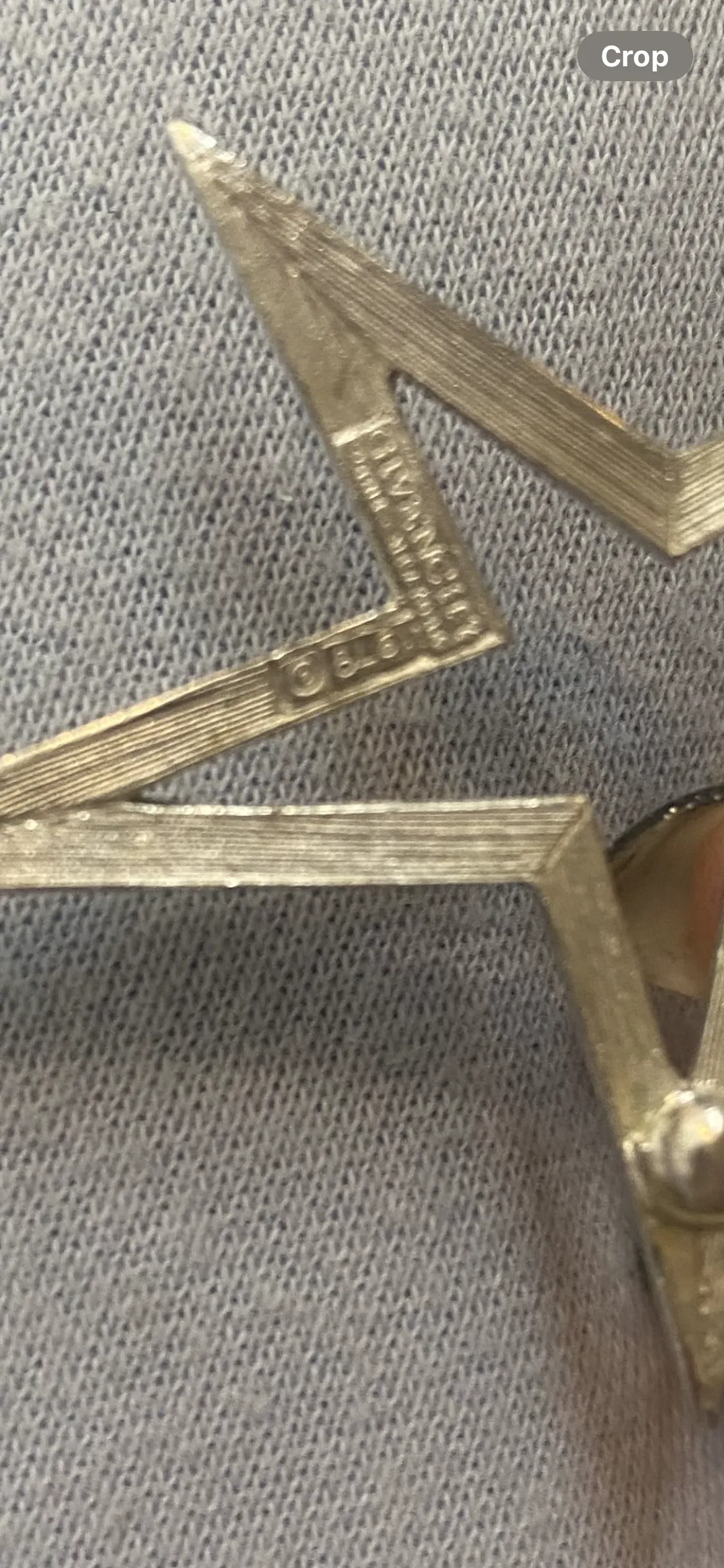 Givenchy Paris New York Silver and Rhinestone Brooch