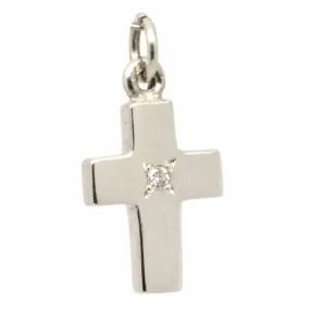 Gold Birthstone Cross Charm