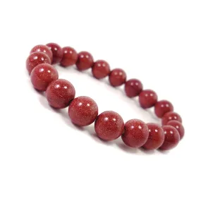 Gold Sandstone Healing Chakra Bracelet Crystal Healing Bracelet Gemstone Jewellery Beaded Stone Bracelet for Men & Women, Bead Size 10 mm