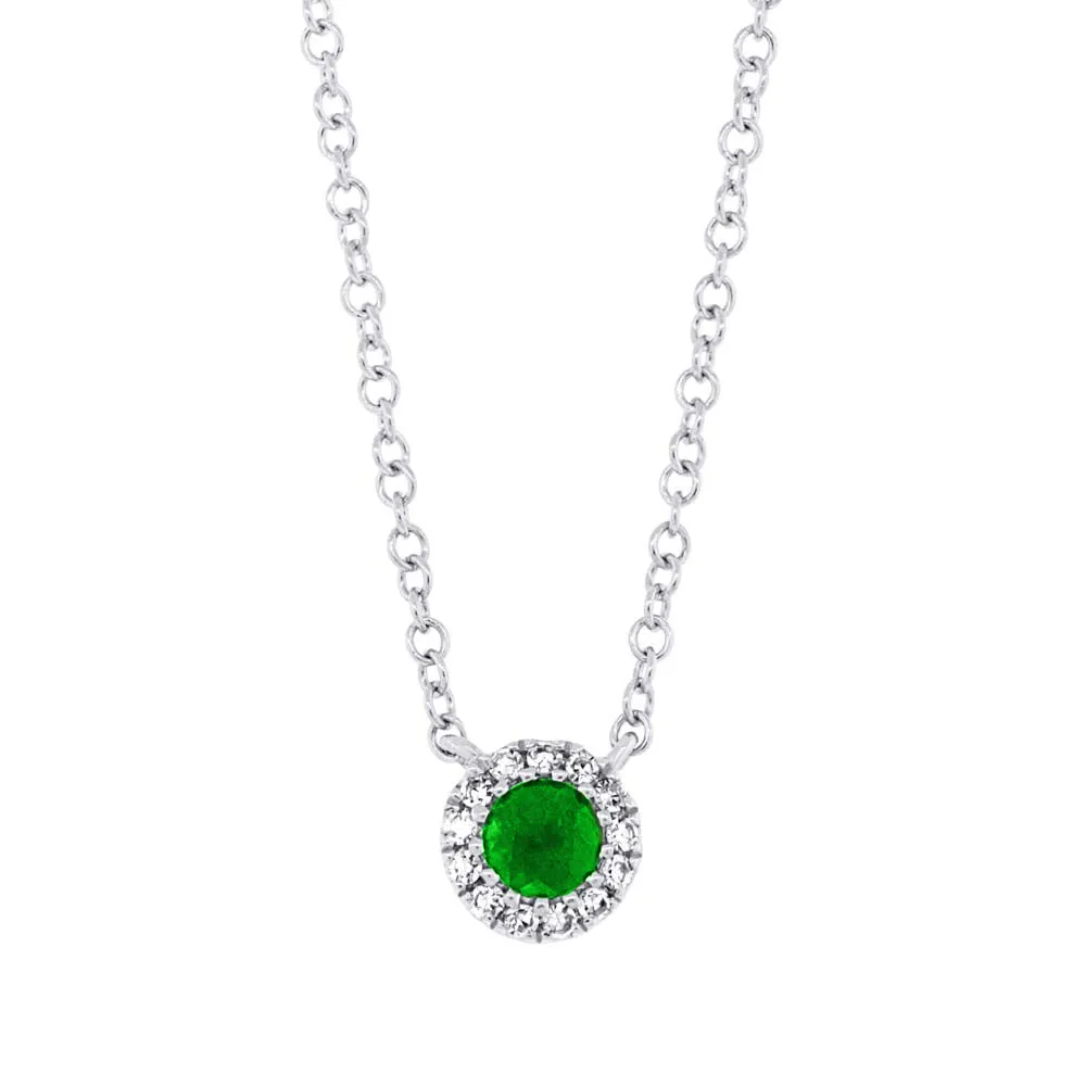 Green Garnet and Diamond Necklace