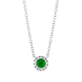 Green Garnet and Diamond Necklace