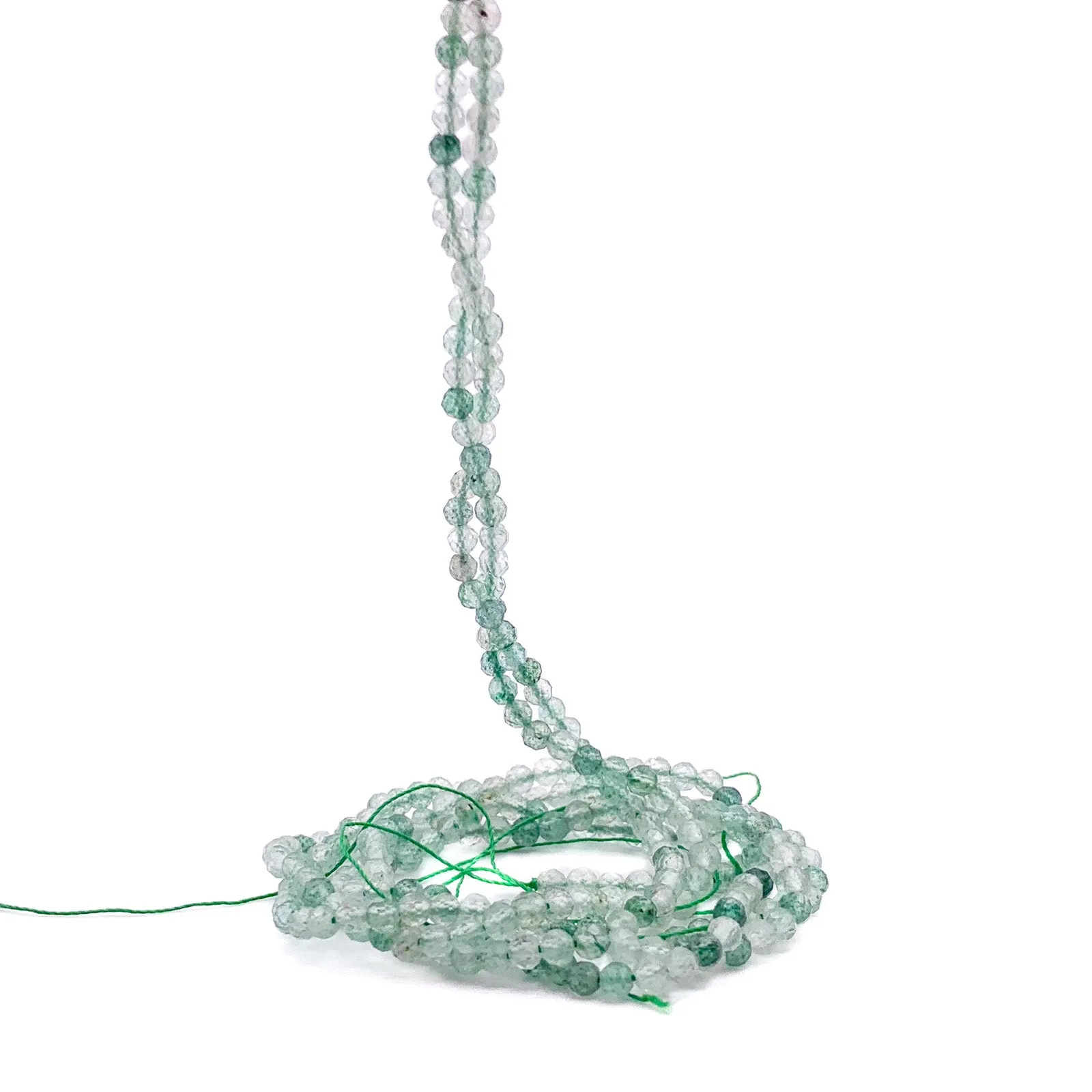 Green Strawberry Quartz 3.5mm Faceted Rounds