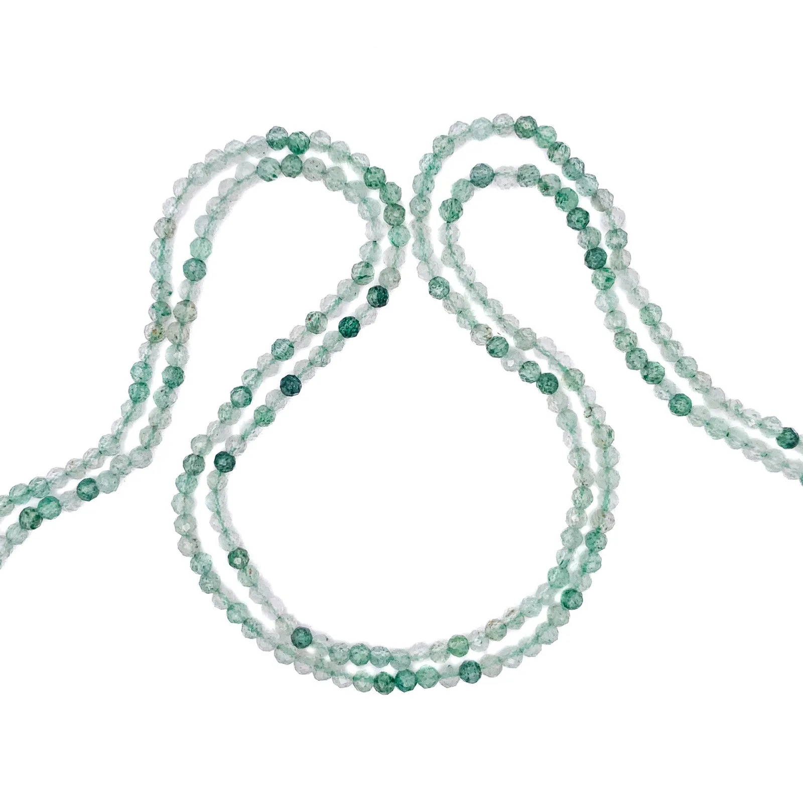Green Strawberry Quartz 3.5mm Faceted Rounds