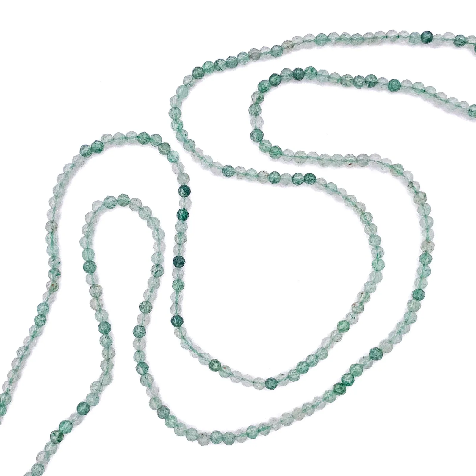 Green Strawberry Quartz 3.5mm Faceted Rounds