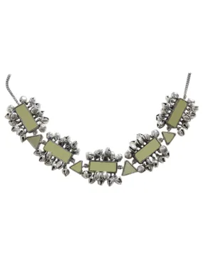 Handcrafted Silver Mirror Choker Necklace