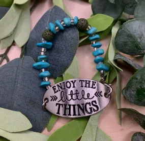 Handmade Beaded Bracelet- Enjoy the Little Things