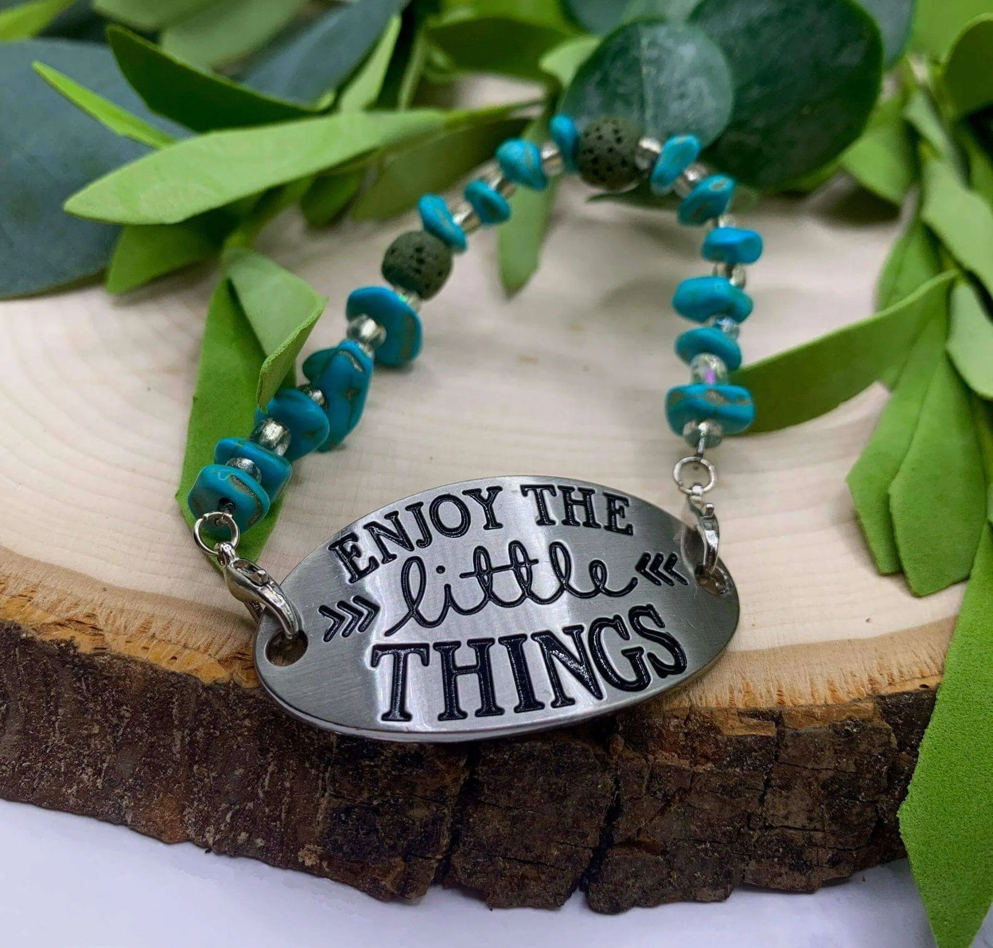Handmade Beaded Bracelet- Enjoy the Little Things